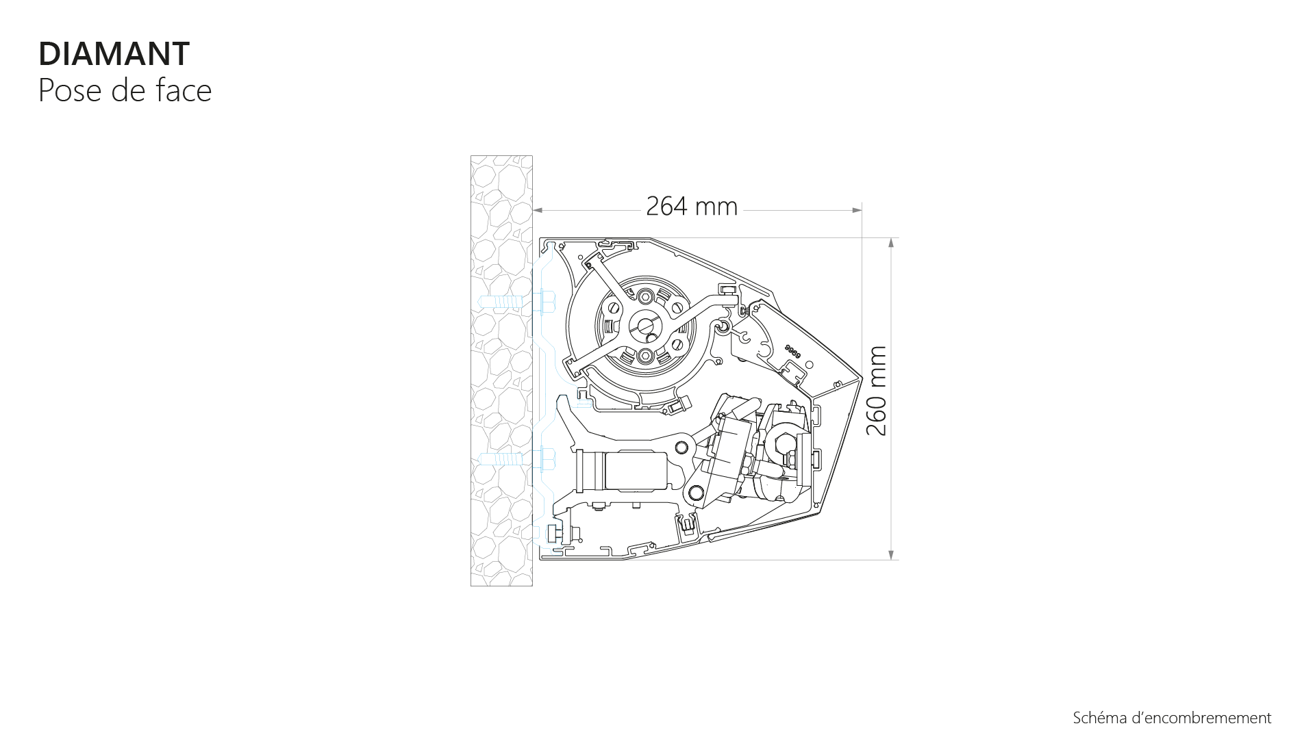 Schéma d_encombrement stores_Gamme Diamant